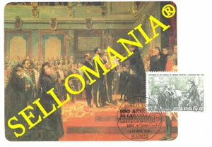 1986 TARJETA MAXIMA CARD CAMARA COMERCIO REINA MARIA CRISTINA QUEEN 2845 TC22733 - Picture 1 of 1