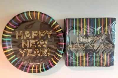 Lote de platos de almuerzo y servilletas de papel de año nuevo Target de 30 quilates Foto 1 de 4