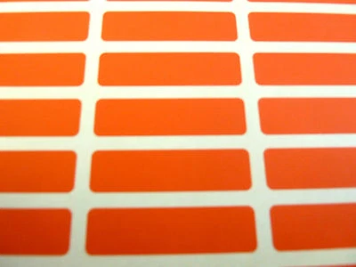 64 Rot Papier Mini Sticker, 45x12mm Rechteckig, Etiketten, Uni, Leer, BLC538 - Bild 1 von 2