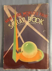 Vintage New York World's Fair 1939 Scrap book (Empty) With 23 1939 WF Postcards - Imagen 1 de 10