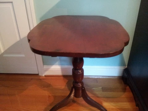 Antique 19th Century Tilt-Top Mahogany Tea Table Cover