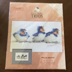 Valerie Pfeiffer Trios SPECIAL BRANCH Cross Stitch Chart Pattern Birds~NIP - Picture 1 of 5