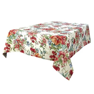 Tablecloth Rectangular Table Spanish Tapestry Fabric Multicolor Cloth Flowered - Picture 1 of 5