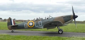 Supermarine Spitfire Mk IX, G-ILDA RAF Transparent Wood Handcrafted Model - Foto 1 di 9