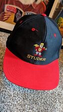 Vintage Studer Red and Back Baseball Cap Hat