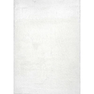 nuLOOM Kids Rug 5.3'Wx7.6'L Unthemed Transitional Non-Slip Polyester, Snow White - Picture 1 of 7