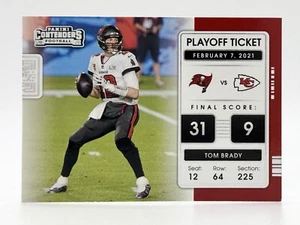 Biglietti Playoff Panini Contenders 2021 Tom Brady Tampa Bay Buccaneers - Foto 1 di 2