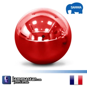 Poignée joystick Sanwa Denshi LB-35-JR - LB 35 Balltop - Rouge - Red Metal - Imagen 1 de 2