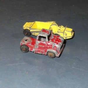 VINTAGE TOOTSIETOY DIECAST FORD TRUCK & EARTH MOVER (MISSING TRAILER) - Picture 1 of 4