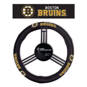 Boston Bruins Steering Wheel Cover Leather CO - Picture 1 of 1