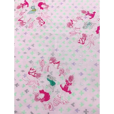 Японская хлопчатобумажная ткань кокка Down the Rabbit Hole on Pink - Изображение 1 из 2