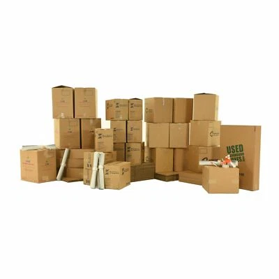 UsedCardboardBoxes - 4 Bedroom Moving Kit - 80 Total Boxes - Image 1 of 4