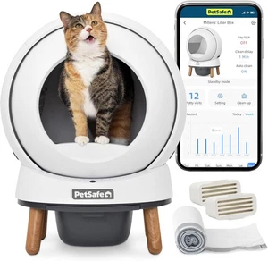 Lettiera autopulente Gatto PetSafe ScoopFree SmartSpin | Monitoraggio con App - Foto 1 di 8