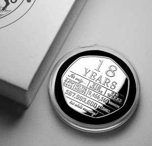 18th Birthday Silver Commemorative Coin & Gift Box. Present/Son/Daughter. 18 - Picture 1 of 15