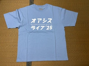 Oasis Merch Tokyo Live Tour 25 camisetas (L) Katakana azul 2 caras Japón limitado - Imagen 1 de 11