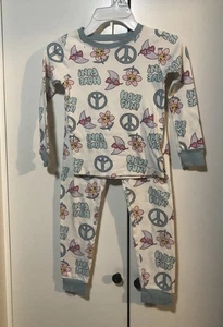 Carter's Girl's Peace Sign 100% Snug Fit Cotton Pajama Shirt BL1 Blue Size 6 - Picture 1 of 1