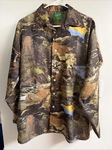 joe namath arrow L LS Rocks & Waves Print Casual Buttin Front Shirt - Picture 1 of 6