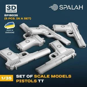 Modelos TT Pistolas (5 piezas) Kit Modelo Escala 1:35 Spalah SP18035 - Imagen 1 de 2