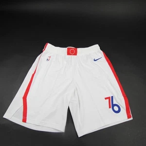 Philadelphia 76ers Nike NBA Authentics Game Shorts Men's White/Red New - Picture 1 of 6
