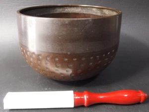 or25110 JAPANISCHE BUDDHISTISCHE KLANGSCHALE ORIN GONG 6,3 Zoll / 16 cm breit VINTAGE - Bild 1 von 19