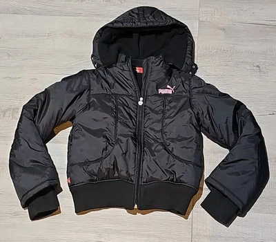 Chaqueta con Capucha Puma Niñas Puffer Rosa/Negro Talla L Foto 1 de 4