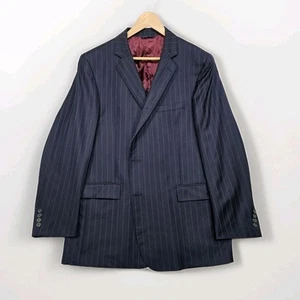 Brooks Brothers Blazer 46 L 1818 Regent Vitale Barberis Navy Nadelstreifen Mantel Italy - Bild 1 von 15