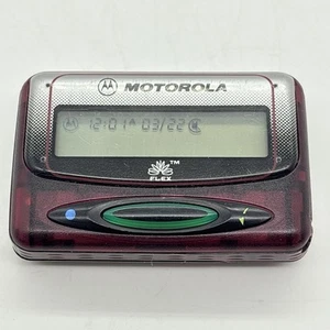 Motorola LS750 Pager Beeper Translucent Purple Plastic Vintage Working - Zdjęcie 1 z 10