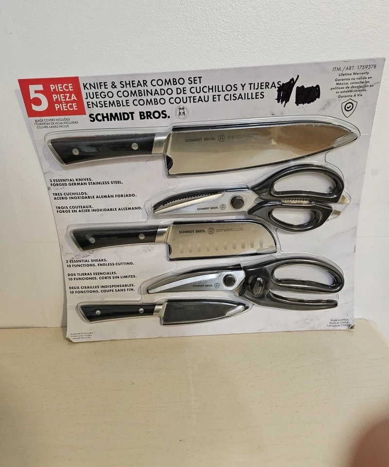 Schmidt Bros 5 Piece Knife & Shear Combo set BLACK, ART 1759378 New In Box - Image 1 of 1
