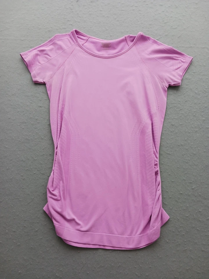 Athleta Women L Athletic Tee Pink Nylon Blend - Image 1 of 4