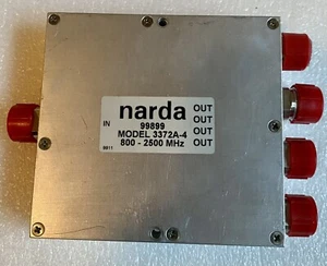 NOS Narda 99899 Signal Splitter 4 Way Power Divider Model 3372A-4 800-2500MHz - Zdjęcie 1 z 1