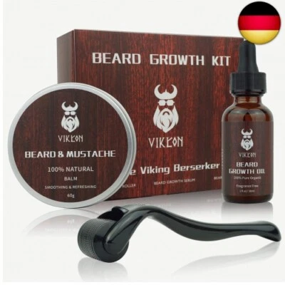 INVJOY Beard Growth Kit, VIKICON Bartpflege Set, Bartwachstum für Männer, Bart D - Bild 1 von 4