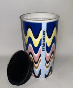 Starbucks 12oz Wavy Lines Ceramic Travler Mug - Picture 1 of 6