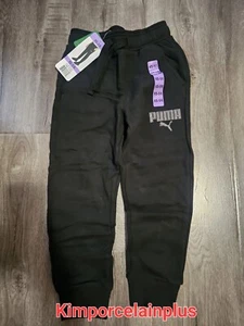 Puma Youth Fleece Jogger XS 5/6 Black Color New - Picture 1 of 2