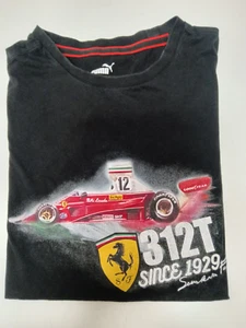 Puma Ferrari Race Vintage 312T Grafica T-Shirt Uomo Taglia Media Nera - Foto 1 di 10