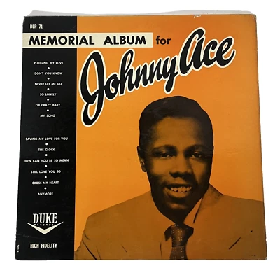 JOHNNY ACE ~ MEMORIAL ALBUM ~ Orig. LP/Vinyl Rare Duke Blues Record ~1 - Imagem 1 de 4