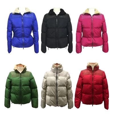 Coach Puffer Jacket, Women's Shearling Trim Full Zip Nylon Coat, 83124 MSRP $348 - Image 1 of 2