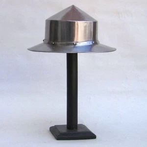 CASCO CAPPELLO BOLLITORE ~CASCO CAVALIERE COSTUME MEDIEVALE ~ CASCO SPAGNOLO - Foto 1 di 1