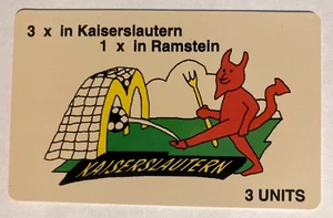 McDonalds 3 x in Kaiserslautern 1 x in Ramstein Fußball Teufel Telefonkarte 3 Stück - Bild 1 von 2