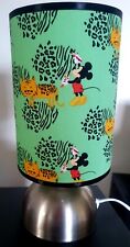 mickey mouse bedside touch Lamp night light base fabric shade 