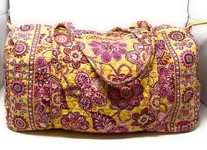 Vera Bradley Large travel duffel bag in Bali Gold Sunflowers - Picture 1 of 8