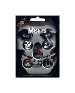 Misfits Icons / Logo pack of 5 round pin badges - Picture 1 of 1
