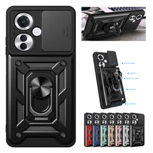 For Oppo Reno 11F 5G Shockproof Camera Slide Lend Case Hybrid Ring Holder Cover - Picture 1 of 26