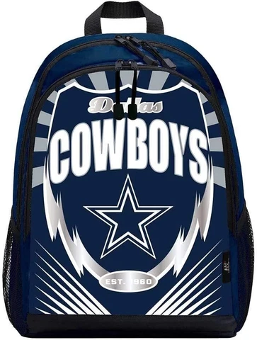 Northwest NFL "Lightning" Sports Backpack 16.5"x5.5"x12" DAL Cowboys NOLA Saints Cover