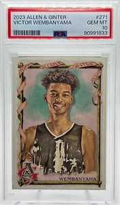 PSA 10 Victor Wembanyama 2023 Topps Allen & Ginter Rookie RC GEM MINT SPURS - Picture 1 of 2