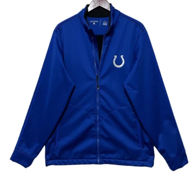 Antigua Indianapolis Colts Full Zip Blue Long Sleeve Jacket Sz L Football NFL - Image 1 of 4