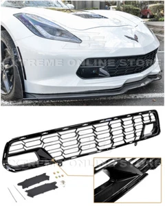 For 14-19 Corvette C7 No Camera Z06 Factory Carbon Flash Front Bumper Grille - Picture 1 of 12