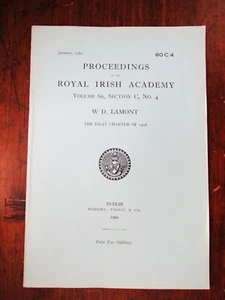 1960 D Lamont. The Islay Charter of 1408. - Picture 1 of 1