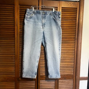 Carhartt Jeans Herren 40 x 27 Blau Flat Front Denim Logo Light Wash 5 Pocket - Bild 1 von 19