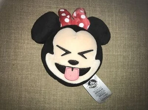 Disney Emoji Plush Minnie Mouse Eye Squint Bed Nap Travel Pillow 6”Stuffed Toy - Picture 1 of 2