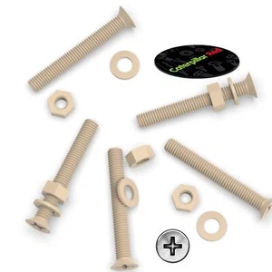 50x Tornillos de máquina avellanados súper nailon reforzados rellenos de vidrio, M5x 40 mm - Imagen 1 de 5